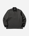 Stüssy Pin Striped Rugby Black T-Shirts Polo 1140372SJ 0001