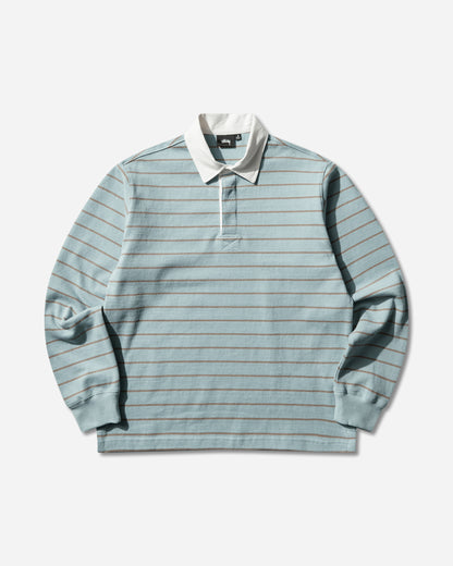 Stüssy Pin Striped Rugby Blue T-Shirts Polo 1140372SJ 0801