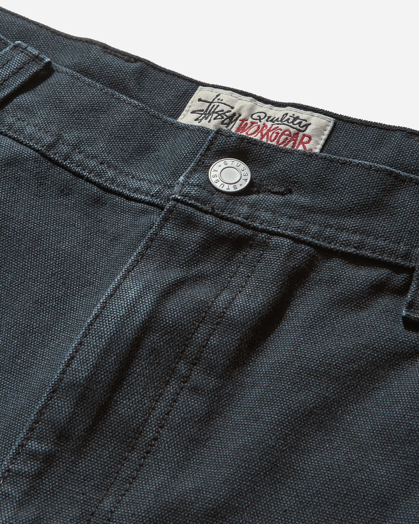 Stüssy Work Short Washed Canvas Black Shorts Short 112327 0001