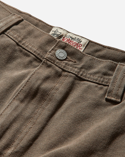 Stüssy Work Short Washed Canvas Brown Shorts Short 112327 1001