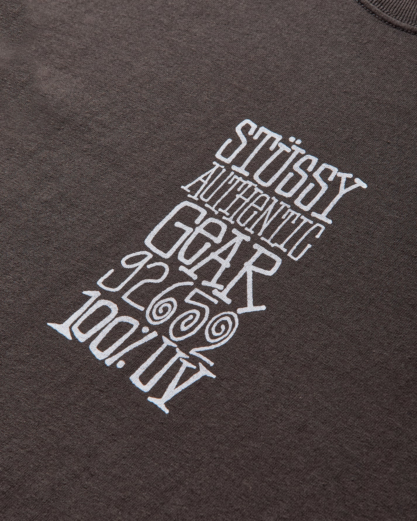 Stüssy Authentic Gear Pig. Dyed Tee Faded Black T-Shirts Shortsleeve 1905124 0090