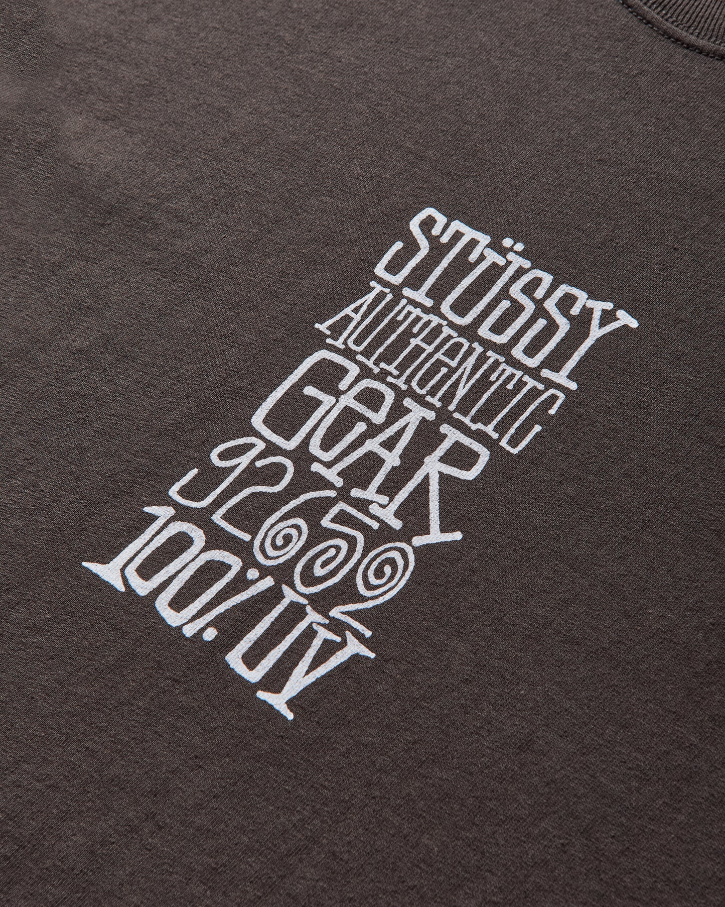 Stüssy Authentic Gear Pig. Dyed Tee Faded Black T-Shirts Shortsleeve 1905124 0090