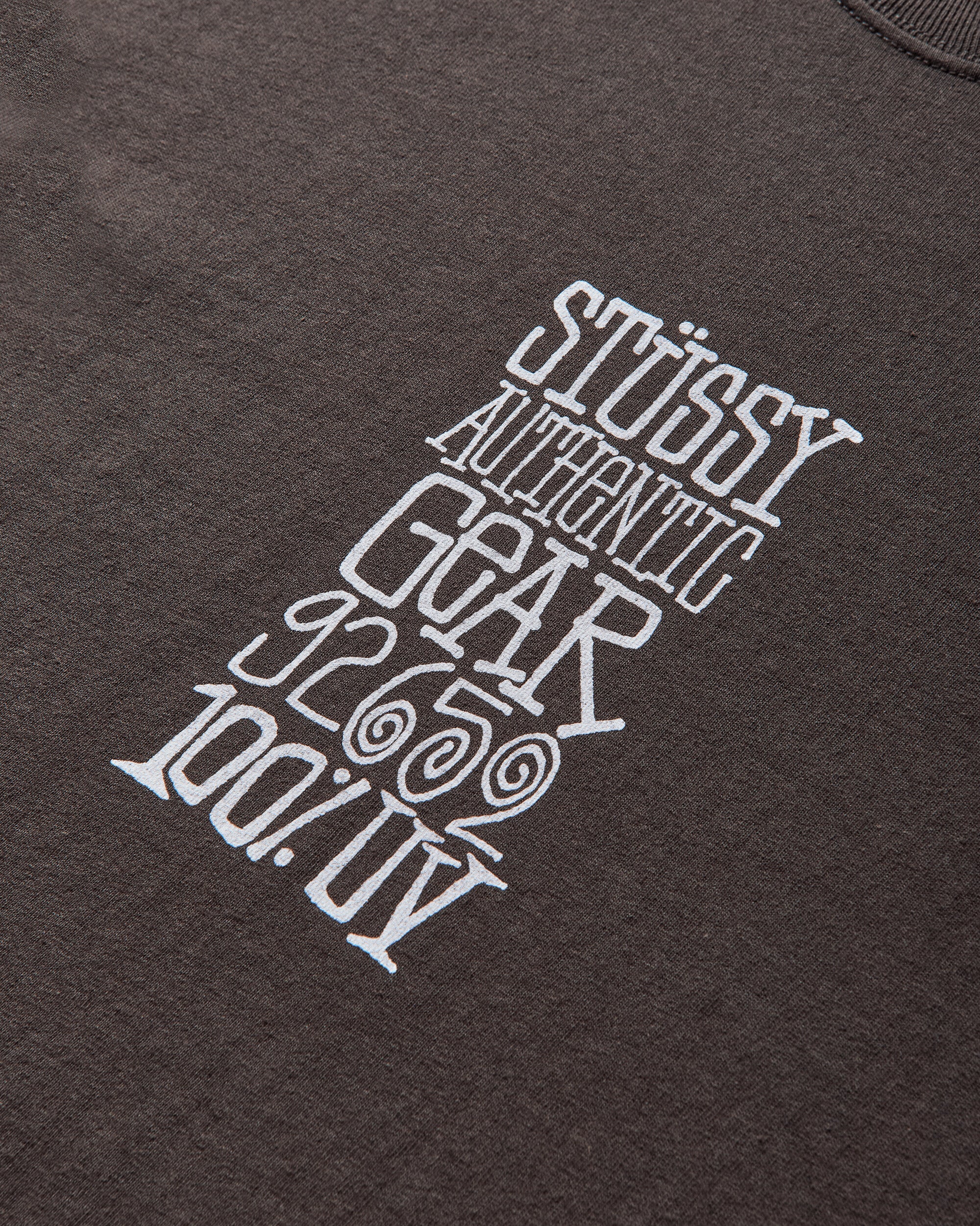 Stüssy Authentic Gear Pig. Dyed Tee Faded Black T-Shirts Shortsleeve 1905124 0090