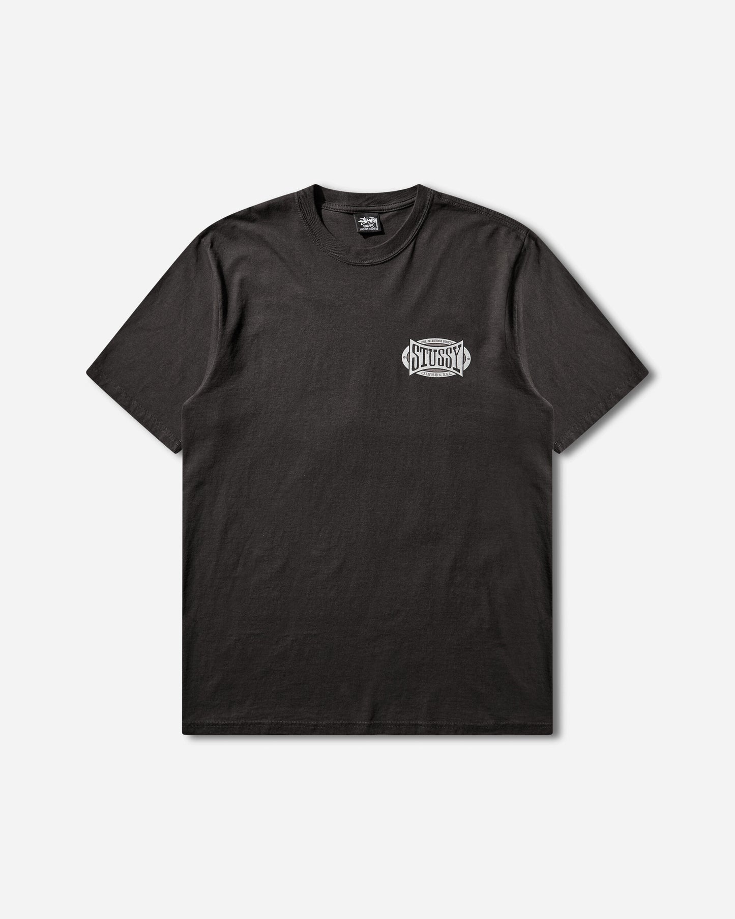 Stüssy Champion Oval Pig. Dyed Tee Faded Black T-Shirts Shortsleeve 1905144SJ 0090