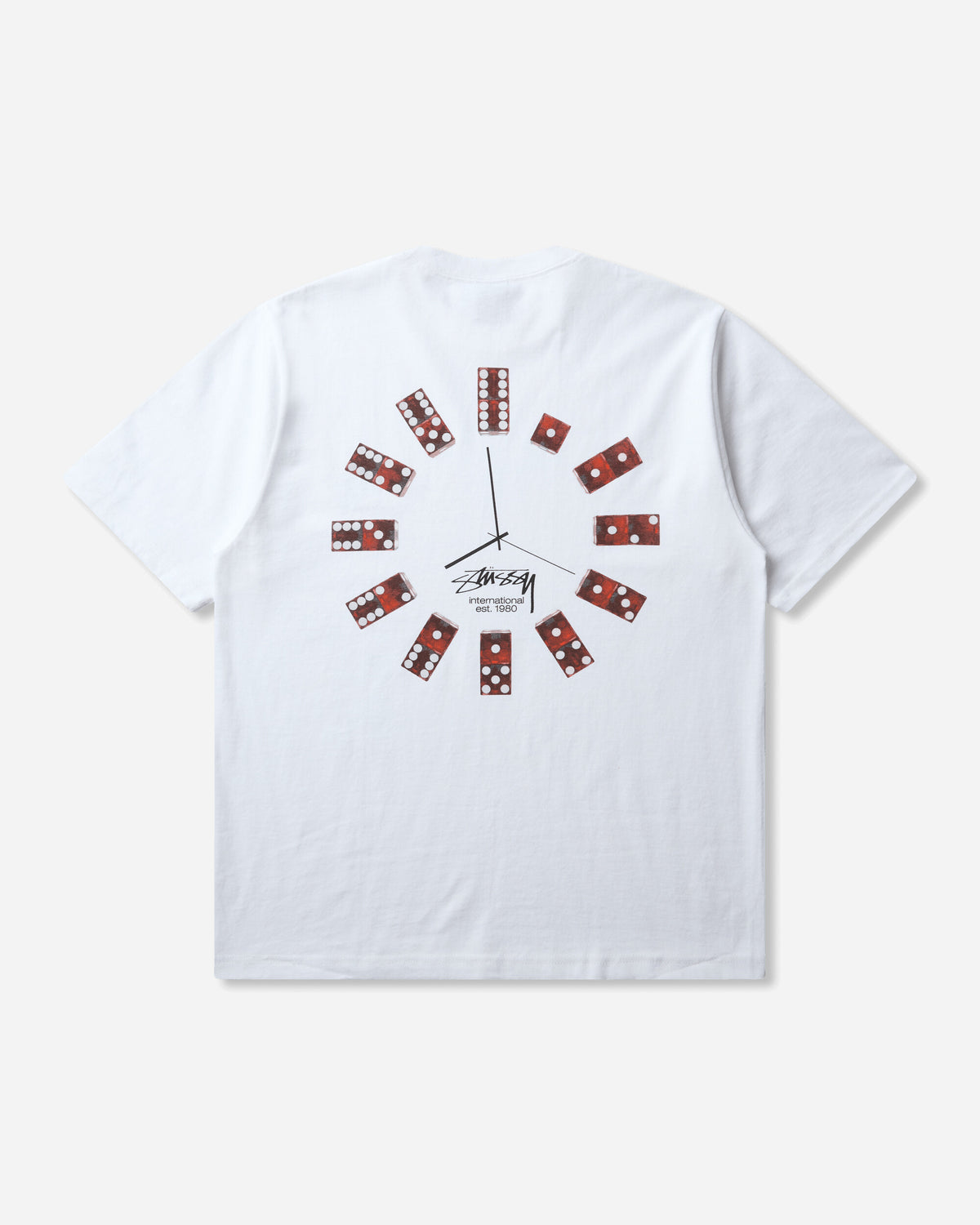 Stüssy Dice Clock Tee White T-Shirts Shortsleeve 1905202SJ WHITE