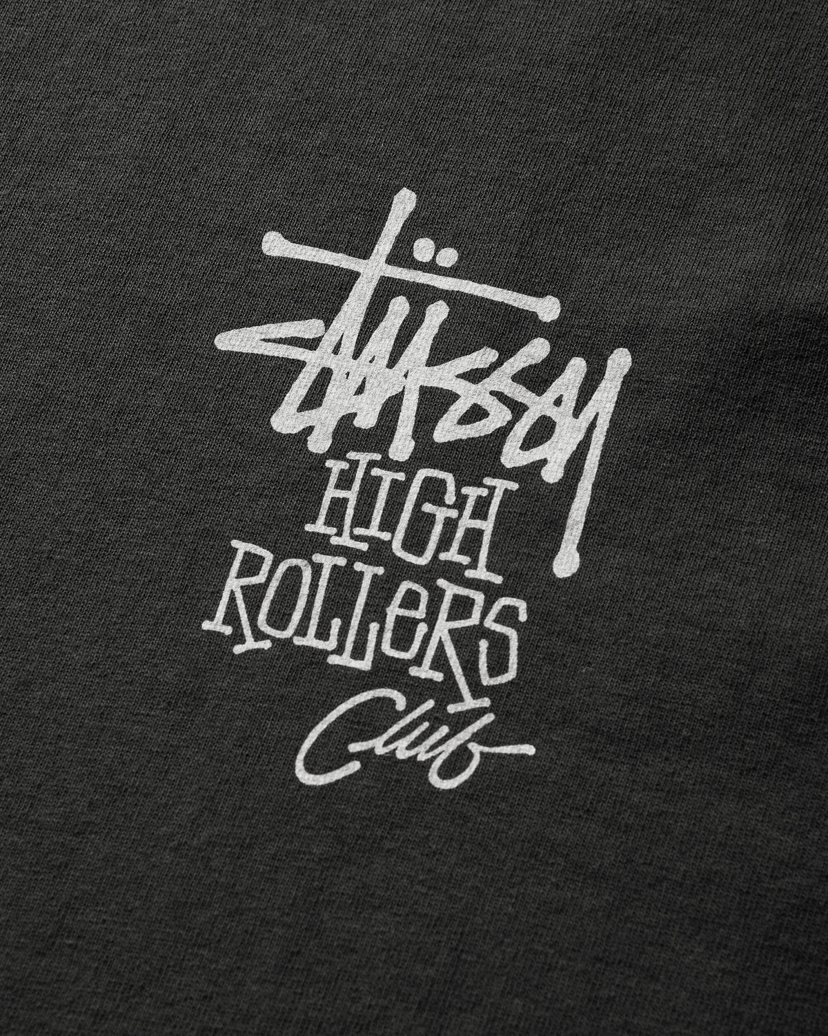 Stüssy High Rollers Pig. Dyed Tee Faded Black T-Shirts Shortsleeve 1905200SJ FADED BLACK