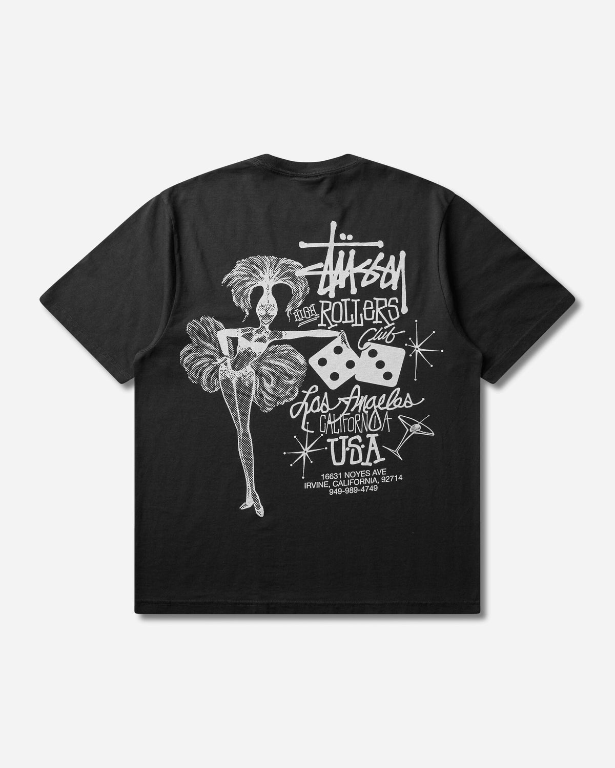 Stüssy High Rollers Pig. Dyed Tee Faded Black T-Shirts Shortsleeve 1905200SJ FADED BLACK