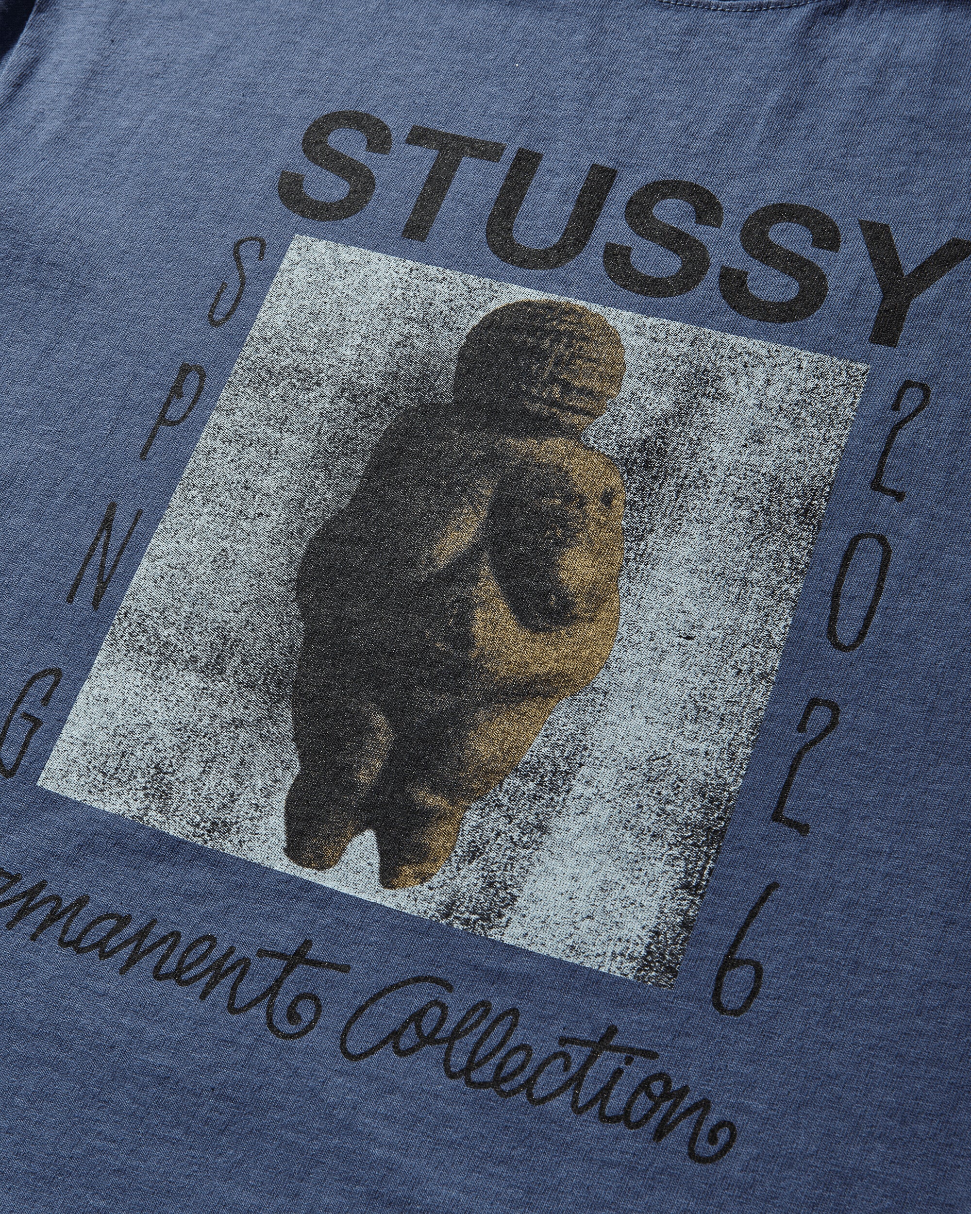 Stüssy Permanent Collection Pd Tee Indigo T-Shirts Shortsleeve 1905182SJ 0811
