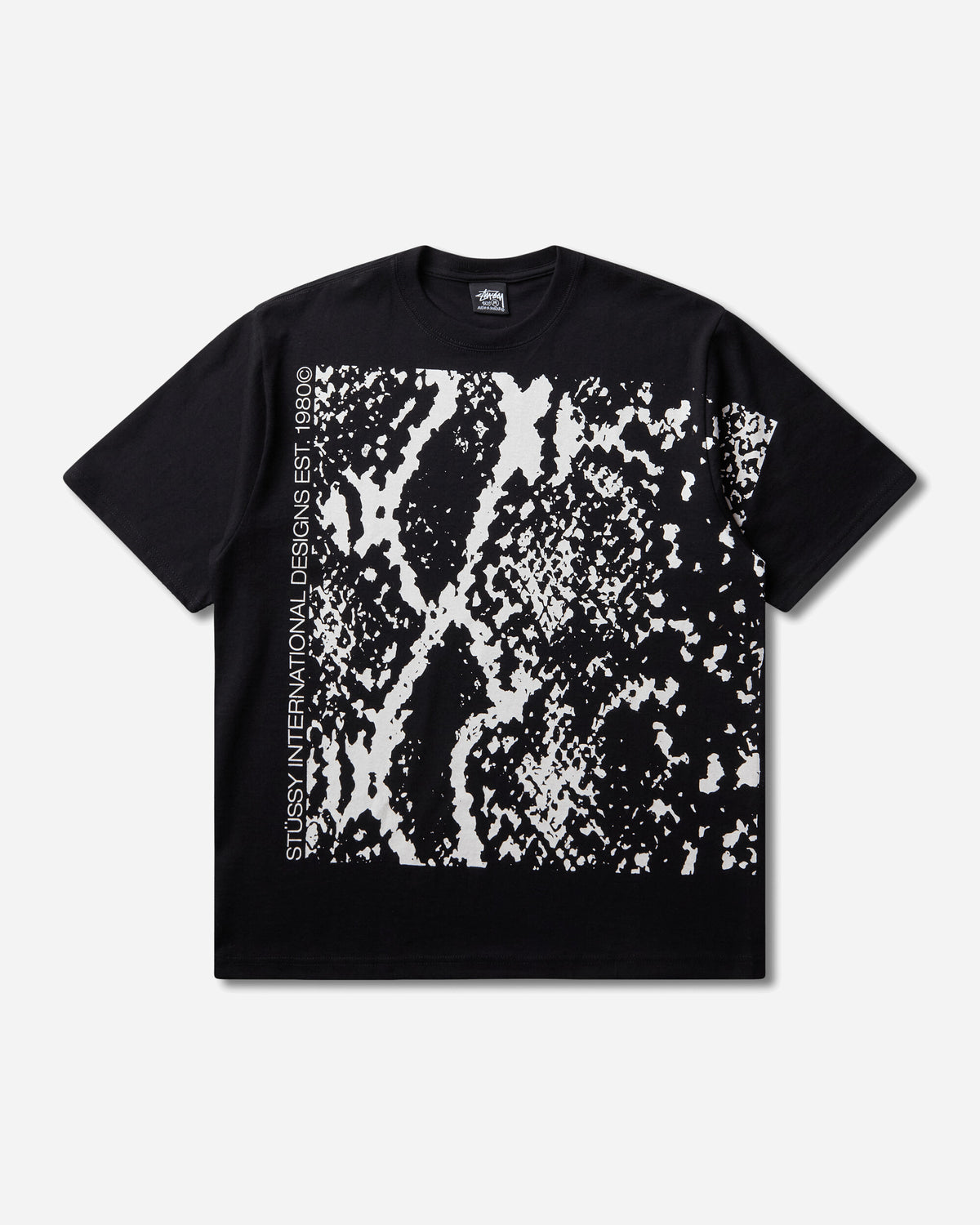 Stüssy Snakeskin Tee Black T-Shirts Shortsleeve 1905199SJ BLACK