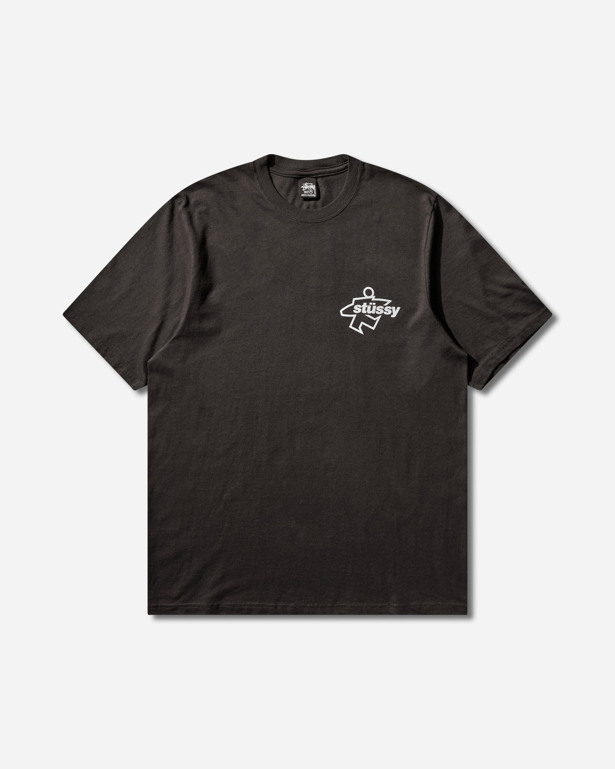 Stüssy Surf Size Pig Dyed Tee Faded Black T-Shirts Shortsleeve 1905180SJ 0090