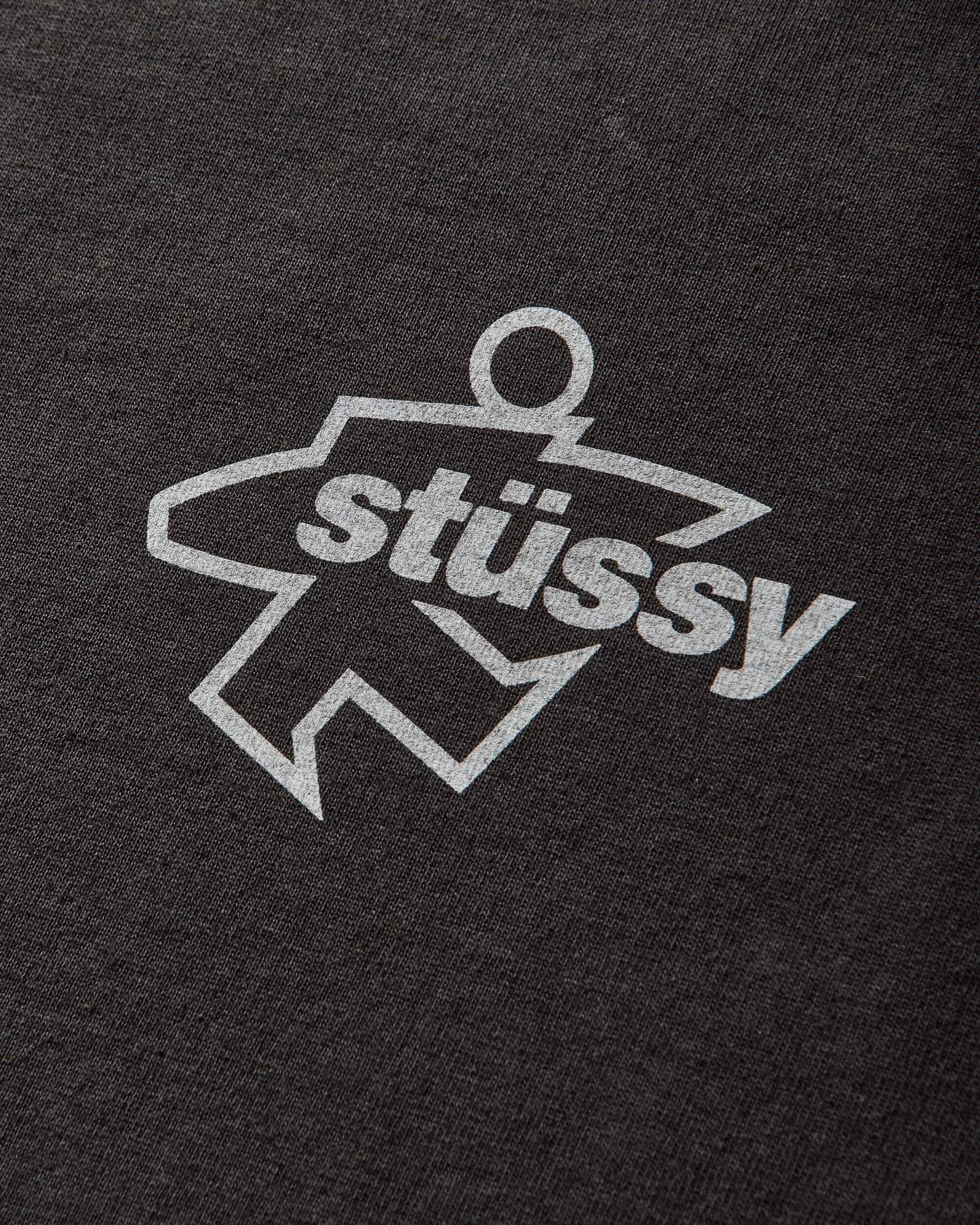 Stüssy Surf Size Pig Dyed Tee Faded Black T-Shirts Shortsleeve 1905180SJ 0090