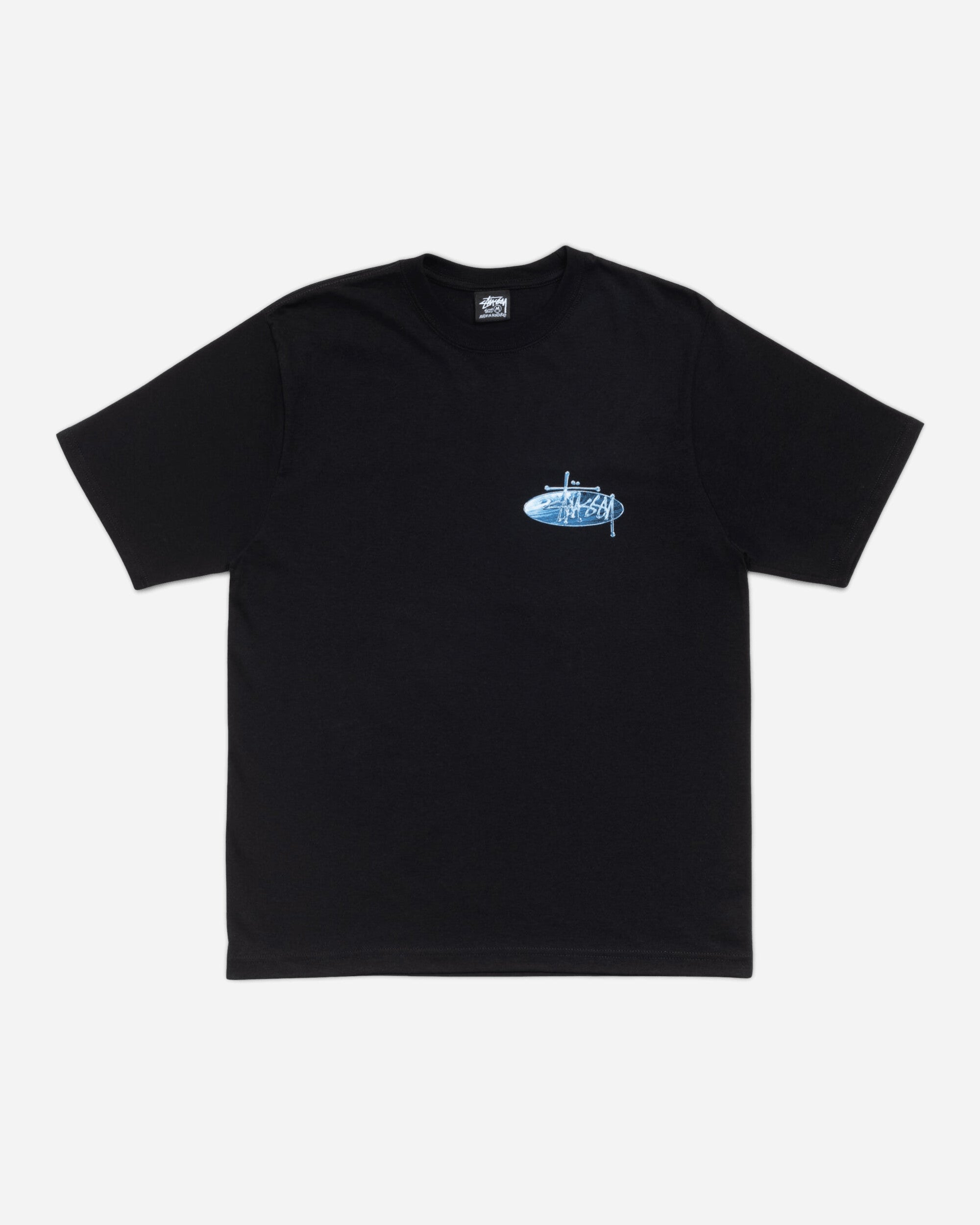 Stüssy Wave Oval Tee Black T-Shirts Shortsleeve 1905181SJ 0001