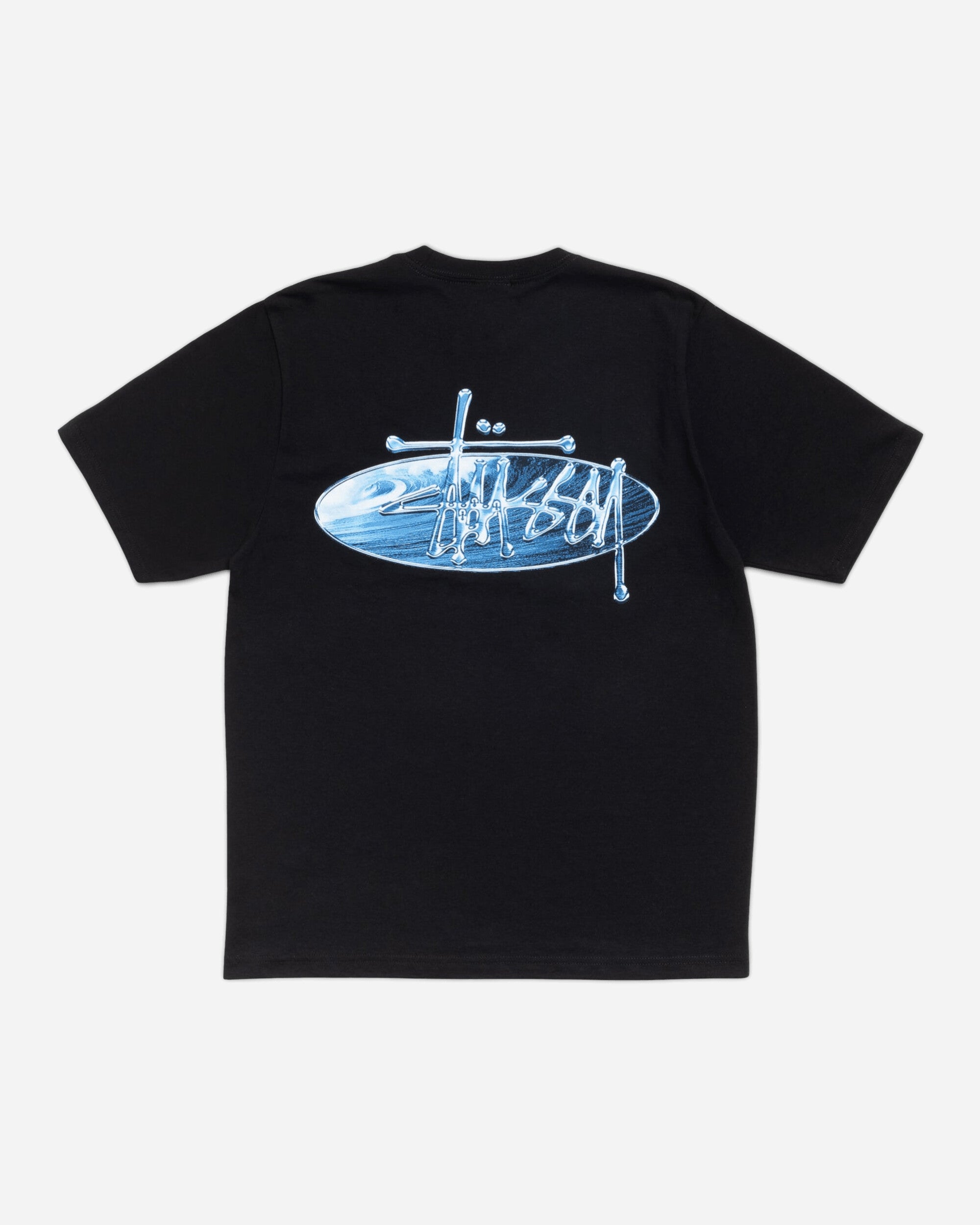 Stüssy Wave Oval Tee Black T-Shirts Shortsleeve 1905181SJ 0001