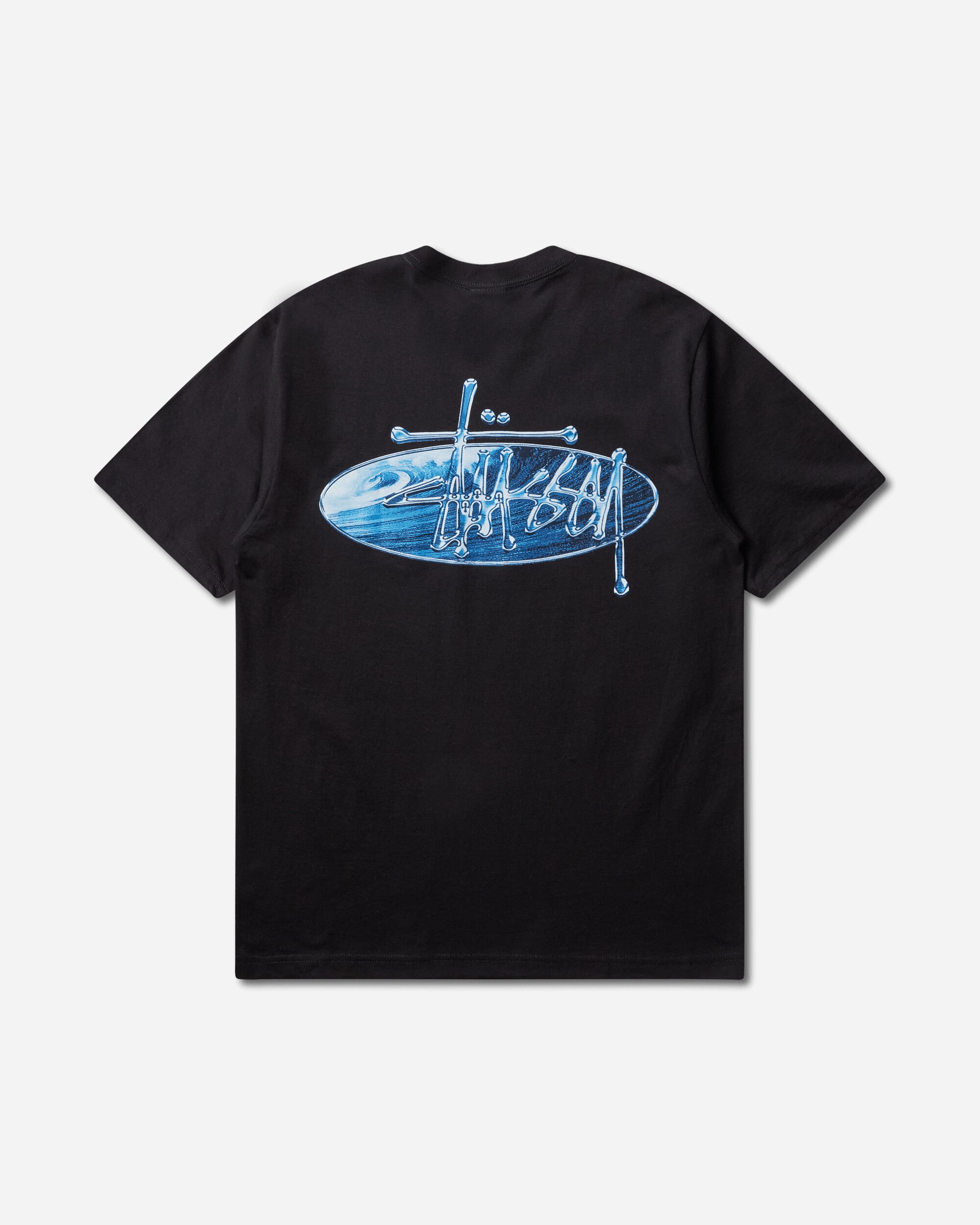 Stüssy Wave Oval Tee Black T-Shirts Shortsleeve 1905181SJ 0001