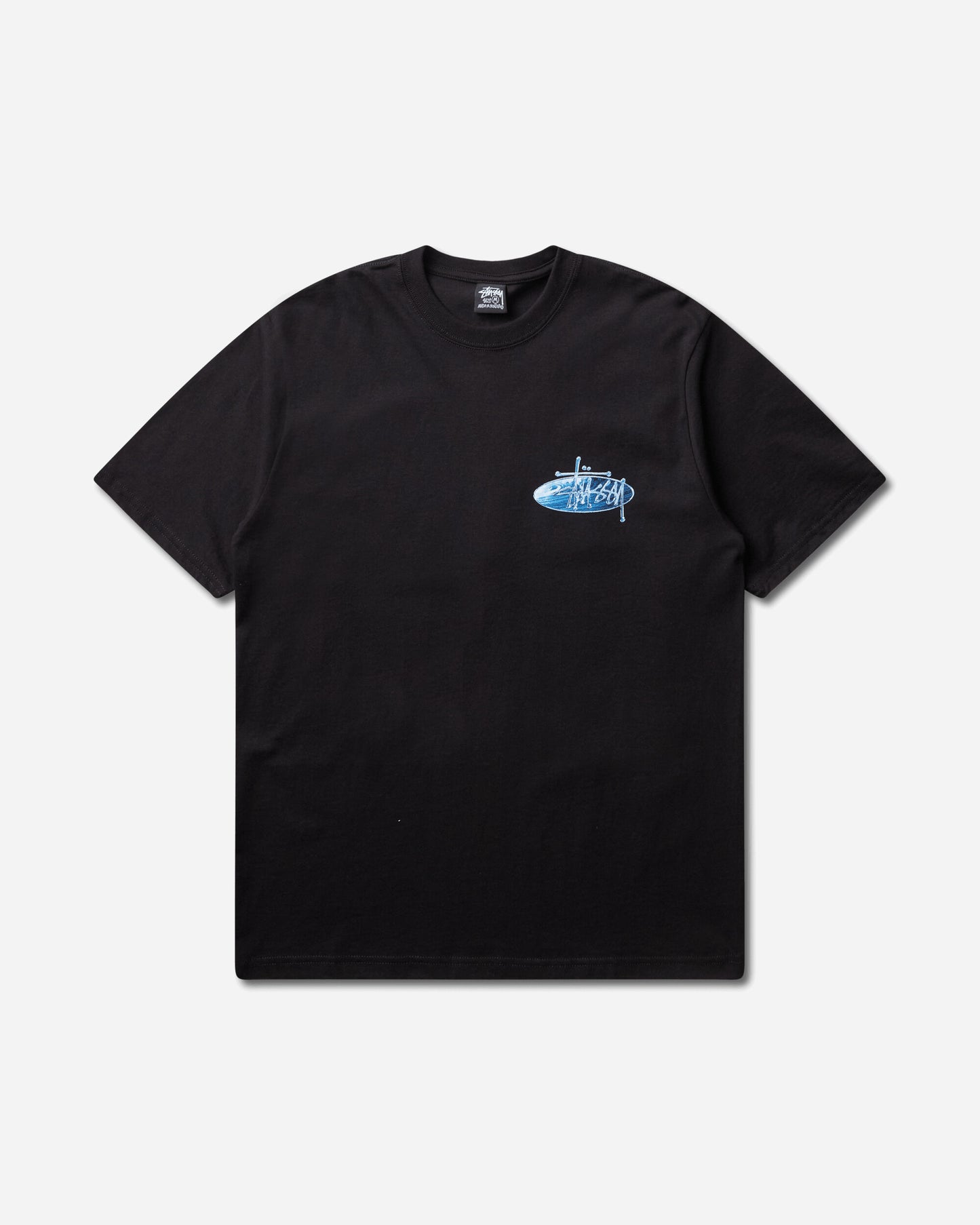 Stüssy Wave Oval Tee Black T-Shirts Shortsleeve 1905181SJ 0001