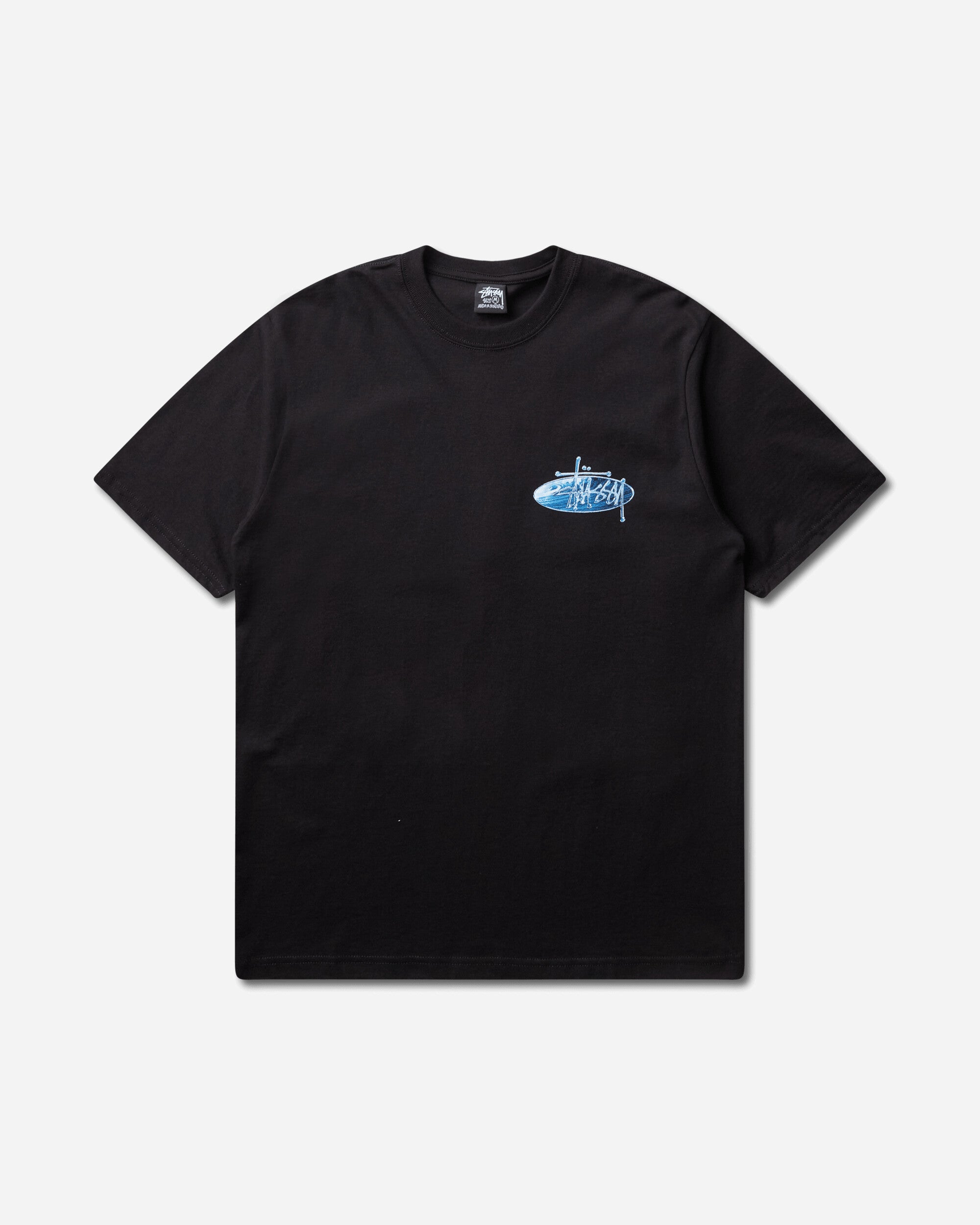 Stüssy Wave Oval Tee Black T-Shirts Shortsleeve 1905181SJ 0001