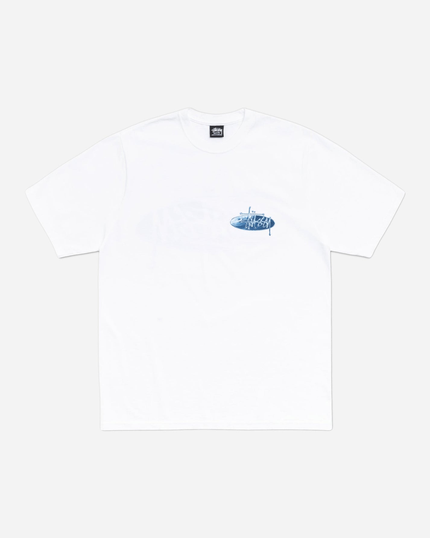 Stüssy Wave Oval Tee White T-Shirts Shortsleeve 1905181SJ 1201
