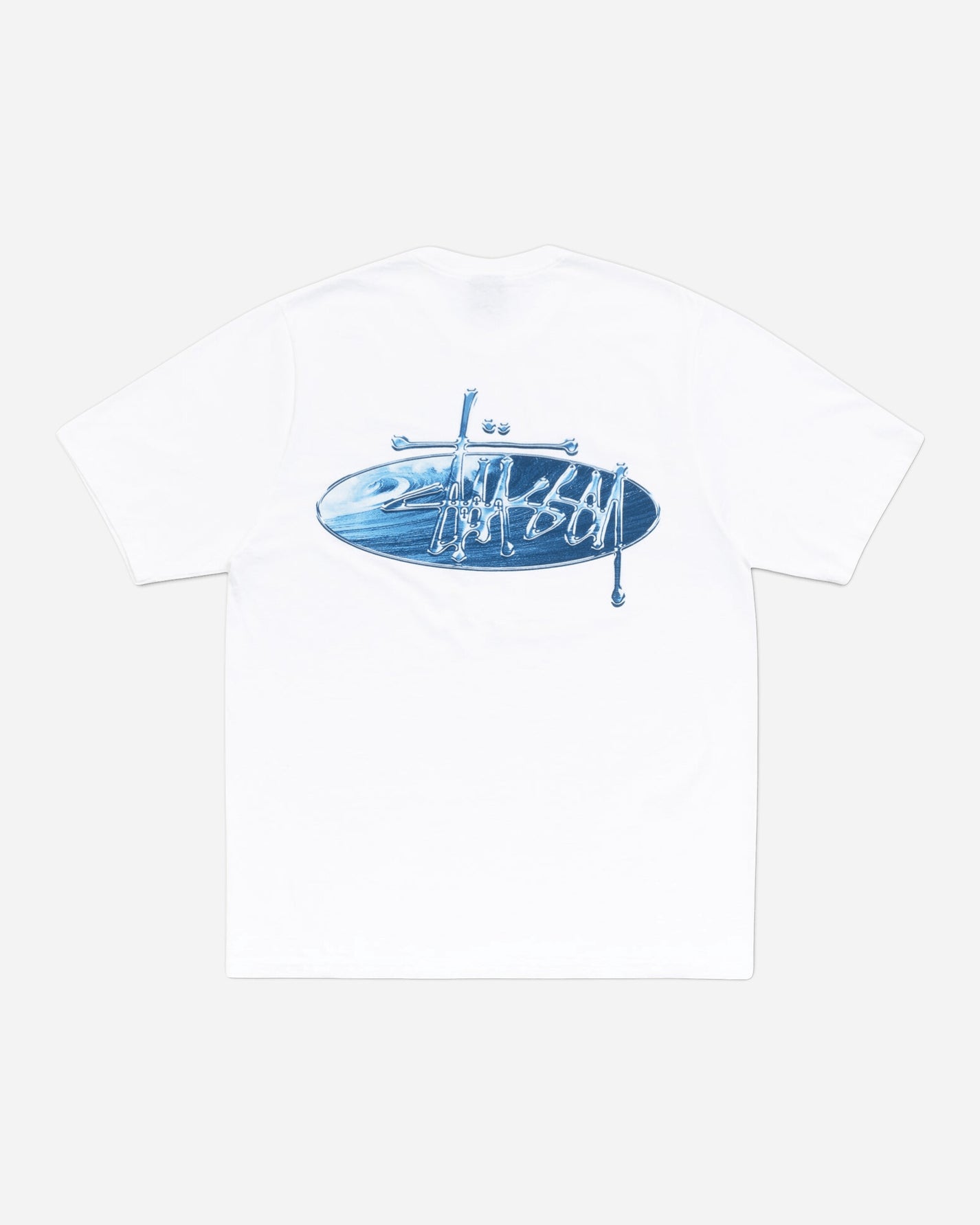 Stüssy Wave Oval Tee White T-Shirts Shortsleeve 1905181SJ 1201