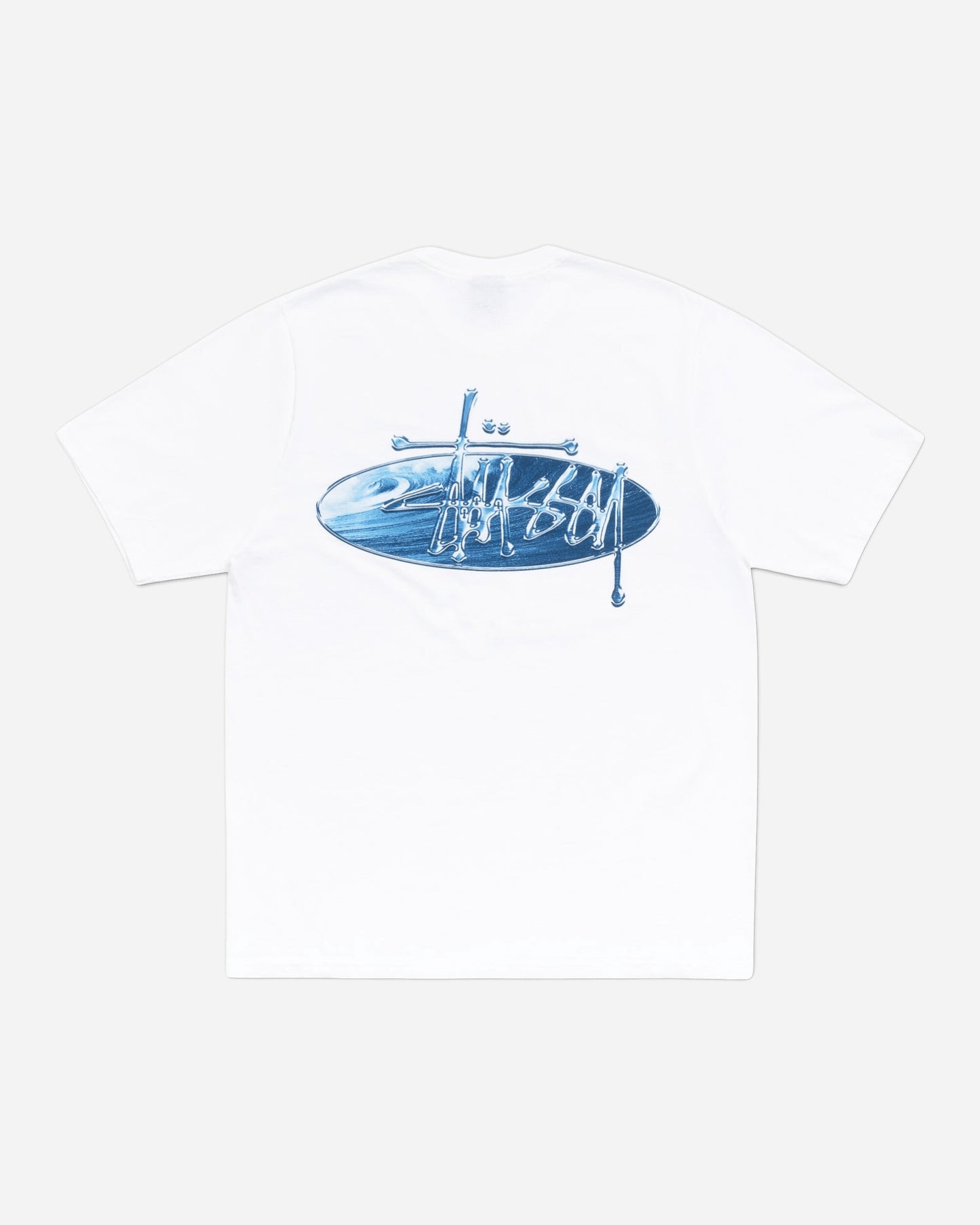 Stüssy Wave Oval Tee White T-Shirts Shortsleeve 1905181SJ 1201