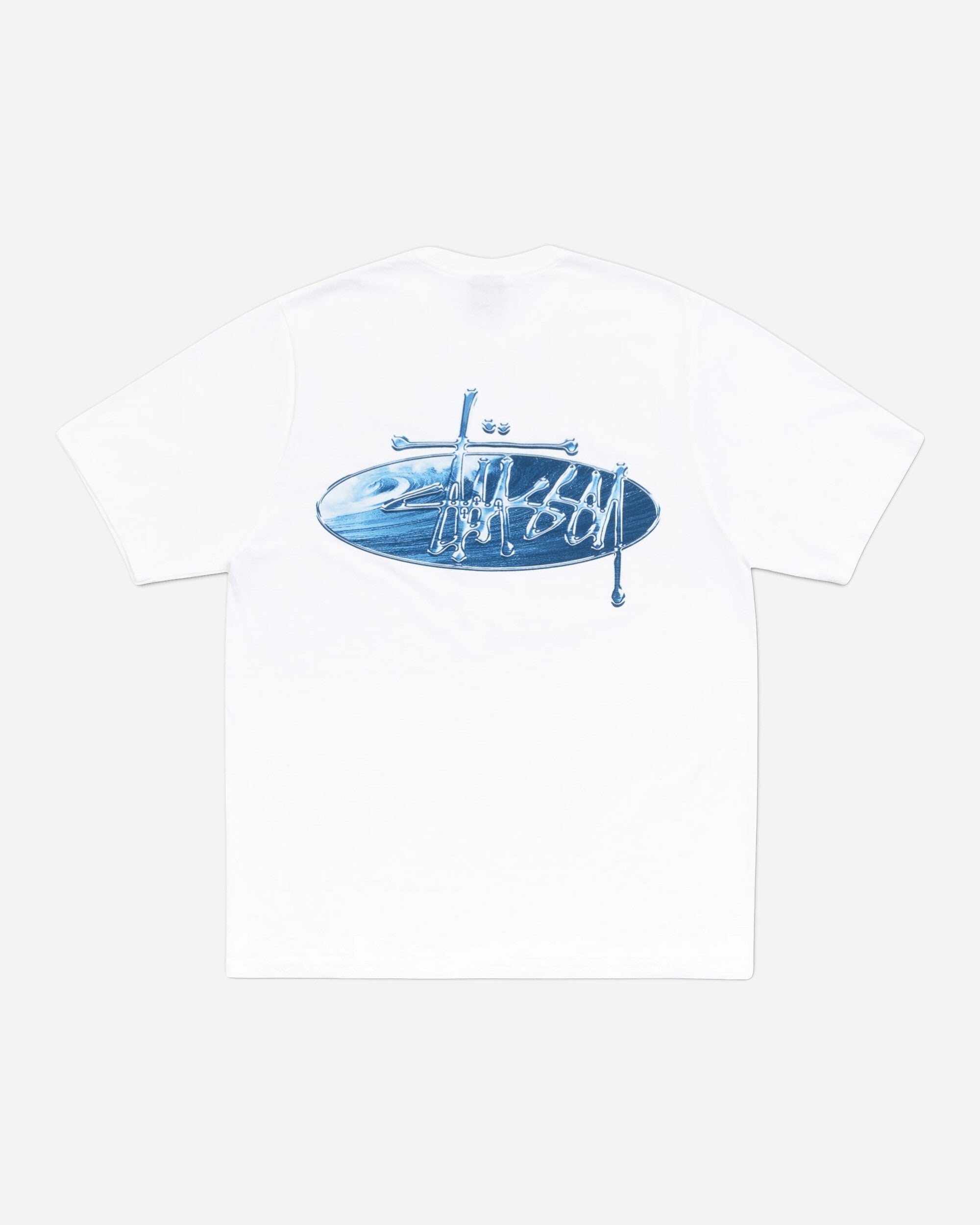 Stüssy Wave Oval Tee White T-Shirts Shortsleeve 1905181SJ 1201
