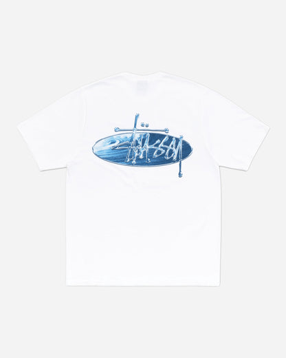 Stüssy Wave Oval Tee White T-Shirts Shortsleeve 1905181SJ 1201