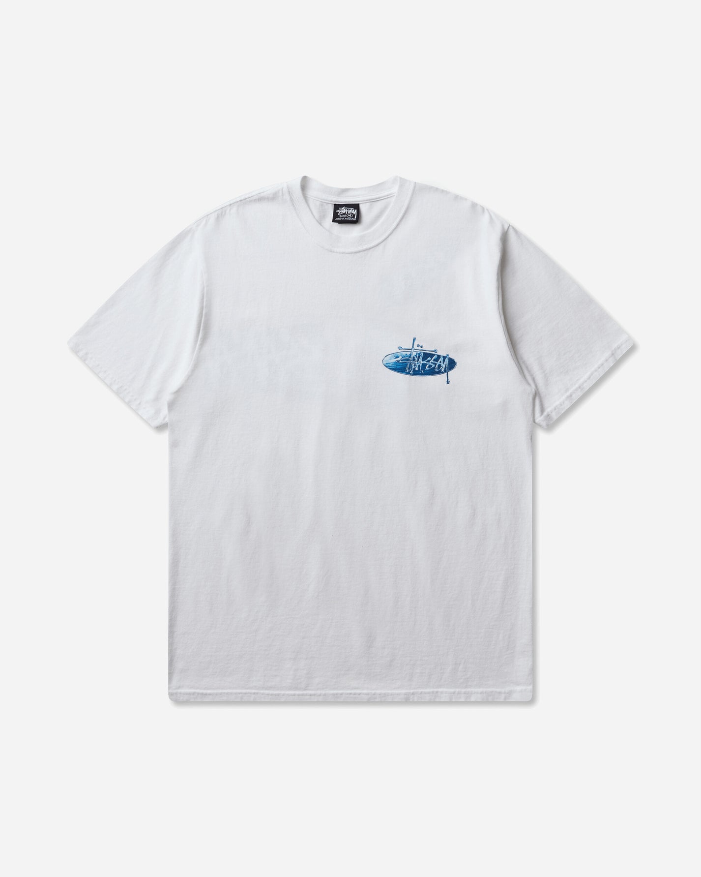 Stüssy Wave Oval Tee White T-Shirts Shortsleeve 1905181SJ 1201