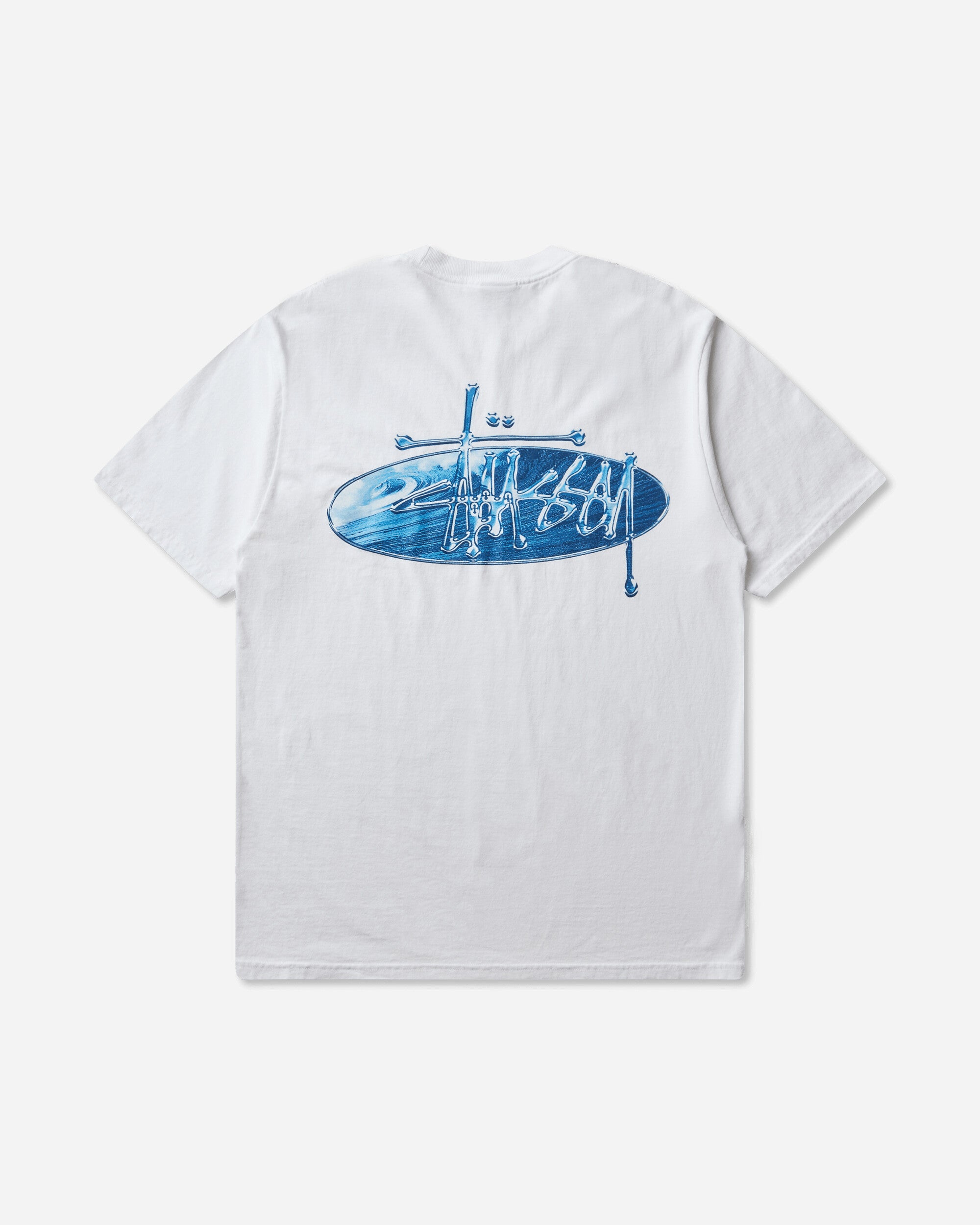 Stüssy Wave Oval Tee White T-Shirts Shortsleeve 1905181SJ 1201