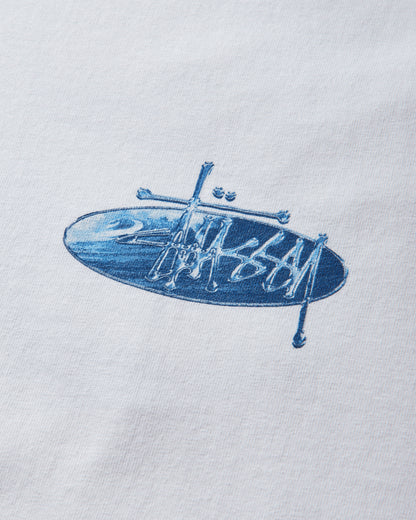 Stüssy Wave Oval Tee White T-Shirts Shortsleeve 1905181SJ 1201