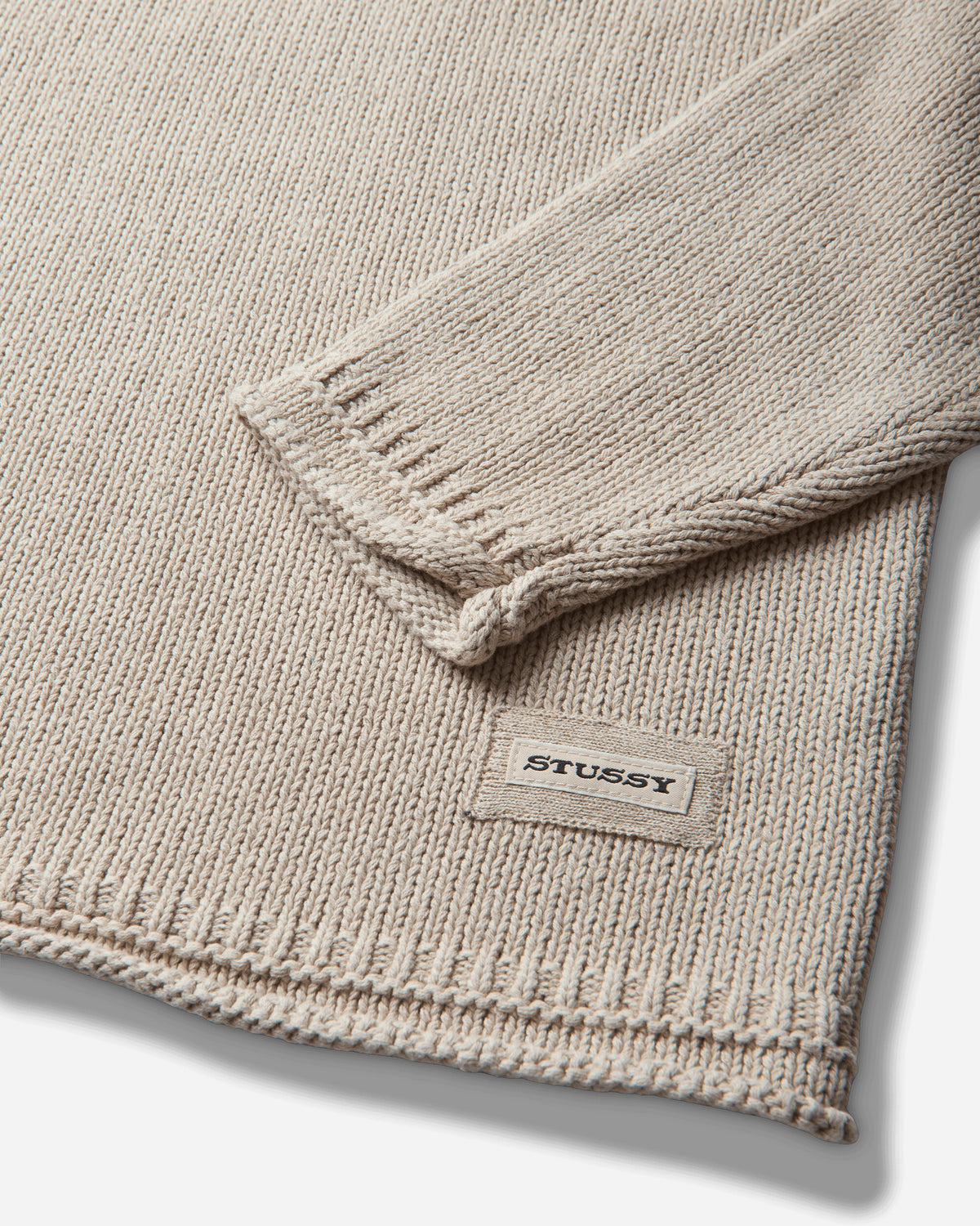 Stüssy Beach Hooded Sweater Oatmeal Knitwears Sweaters 117298SJ 1033