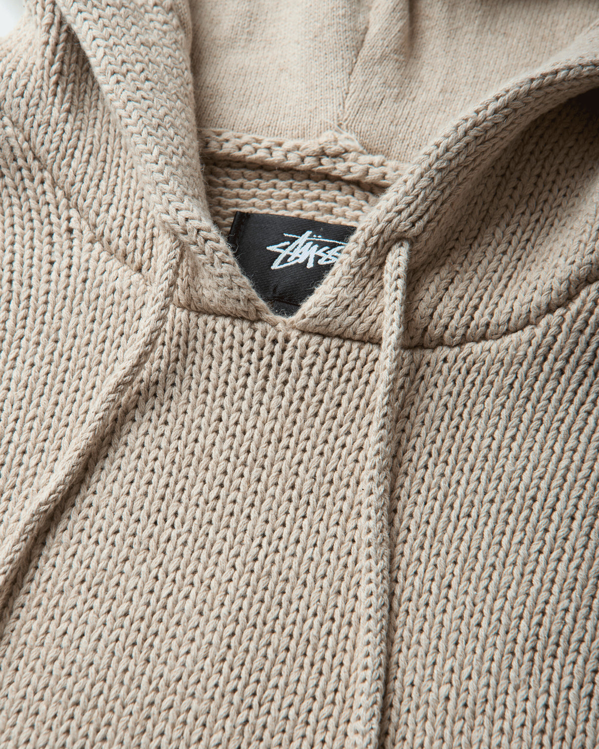 Stüssy Beach Hooded Sweater Oatmeal Knitwears Sweaters 117298SJ 1033