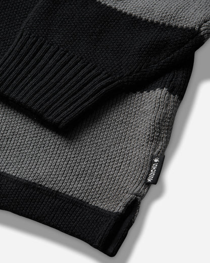 Stüssy Pique Knit Stripe Rugby Black Knitwears Sweaters 117317SJ 0001