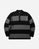 Stüssy Pique Knit Stripe Rugby Black Knitwears Sweaters 117317SJ 0001