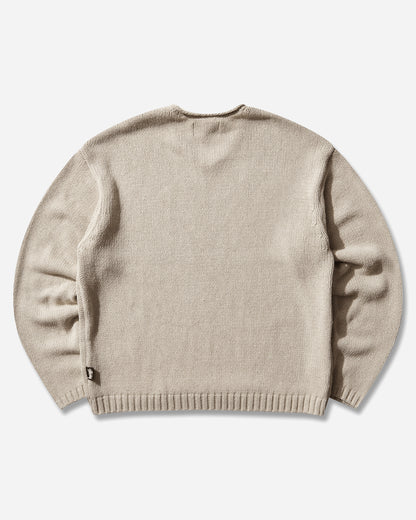 Stüssy Roll V Neck Sweater Oatmeal Knitwears Sweaters 117289SJ 1033
