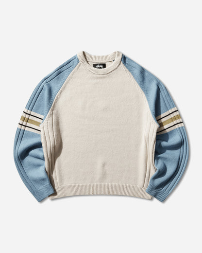 Stüssy Stripe Raglan Crew Blue Knitwears Sweaters 117290SJ 0801