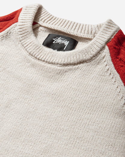 Stüssy Stripe Raglan Crew Red Knitwears Sweaters 117290SJ 0601