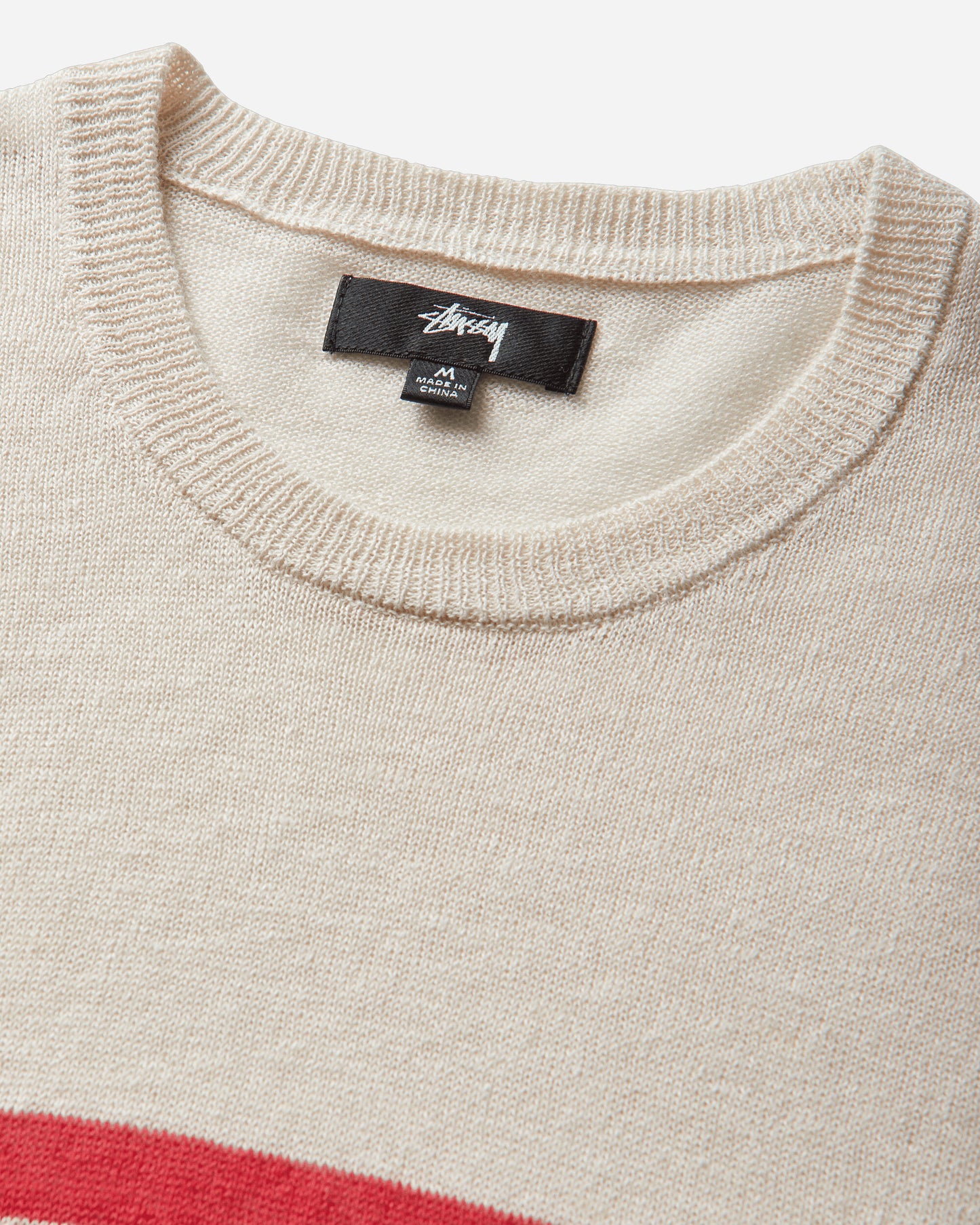 Stüssy Striped Long Sleeve Sweater Bone Knitwears Sweaters 117297SJ 1207