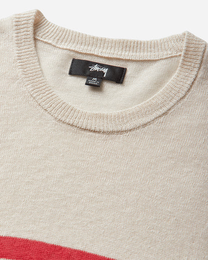 Stüssy Striped Long Sleeve Sweater Bone Knitwears Sweaters 117297SJ 1207