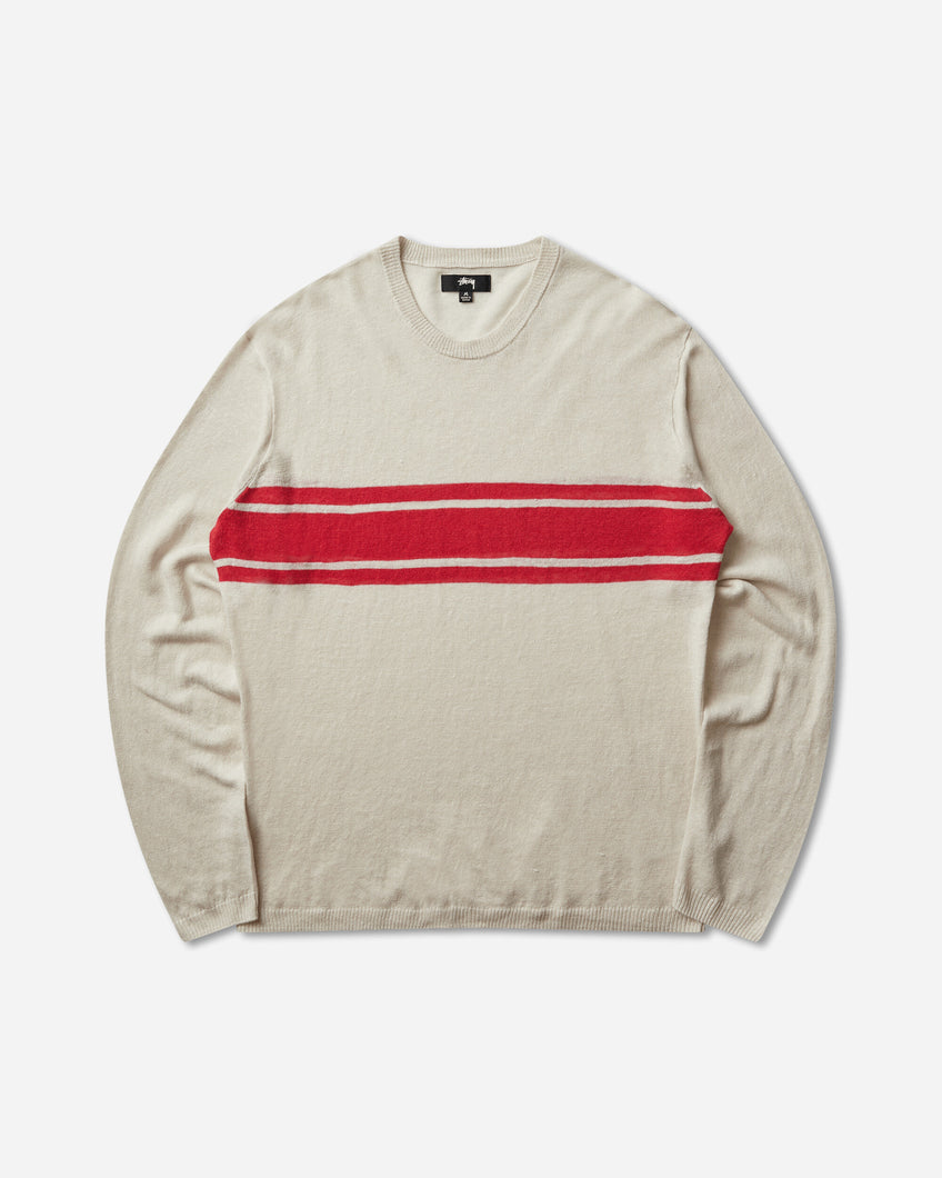Stüssy Striped Long Sleeve Sweater Bone Knitwears Sweaters 117297SJ 1207