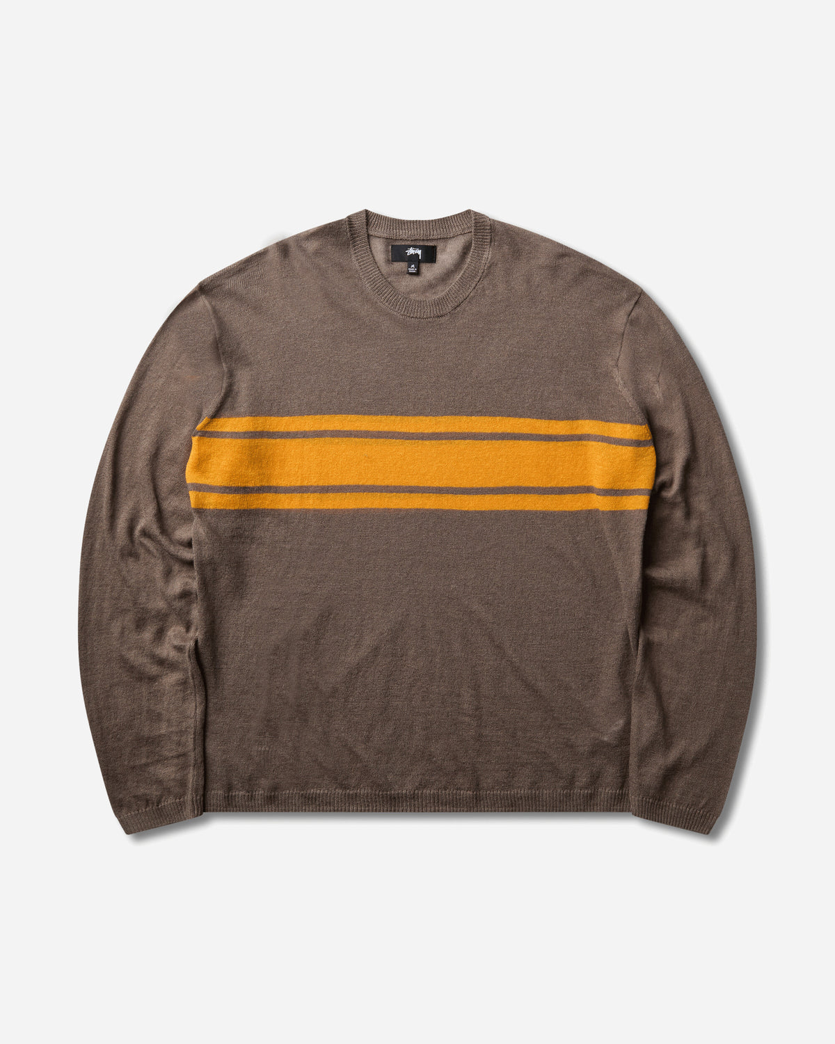 Stüssy Striped Long Sleeve Sweater Brown Knitwears Sweaters 117297SJ 1001