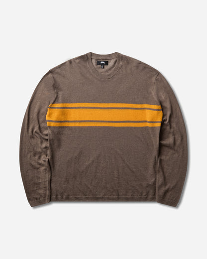 Stüssy Striped Long Sleeve Sweater Brown Knitwears Sweaters 117297SJ 1001