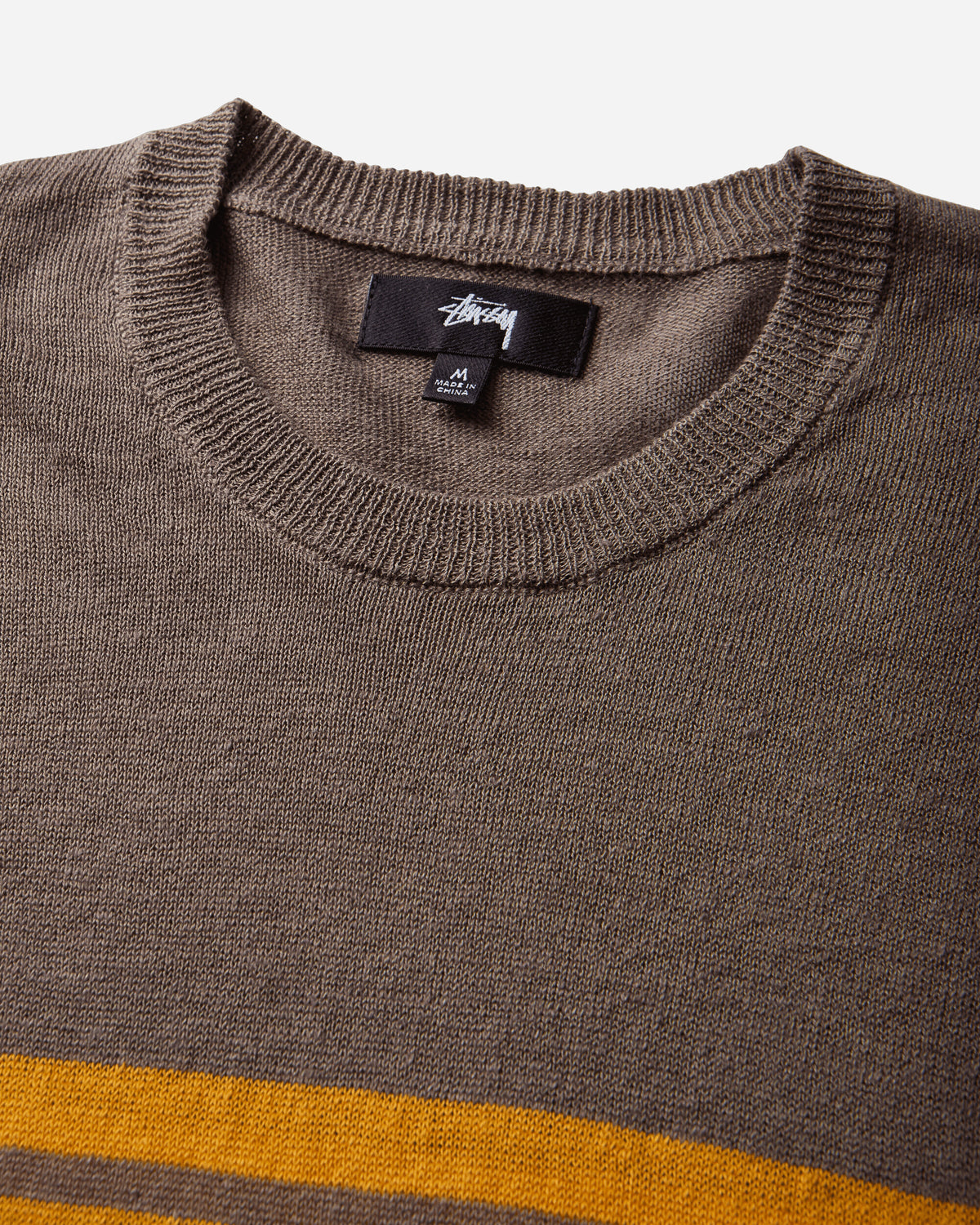 Stüssy Striped Long Sleeve Sweater Brown Knitwears Sweaters 117297SJ 1001