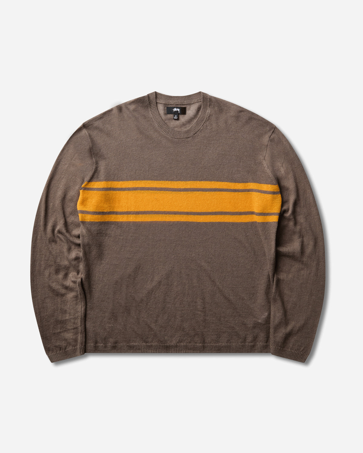 Stüssy Striped Long Sleeve Sweater Brown Knitwears Sweaters 117297SJ 1001