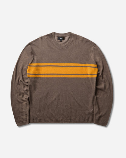 Stüssy Striped Long Sleeve Sweater Brown Knitwears Sweaters 117297SJ 1001