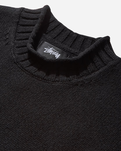 Stüssy Tonal Mock Neck Sweater Black Knitwears Sweaters 117276 0001