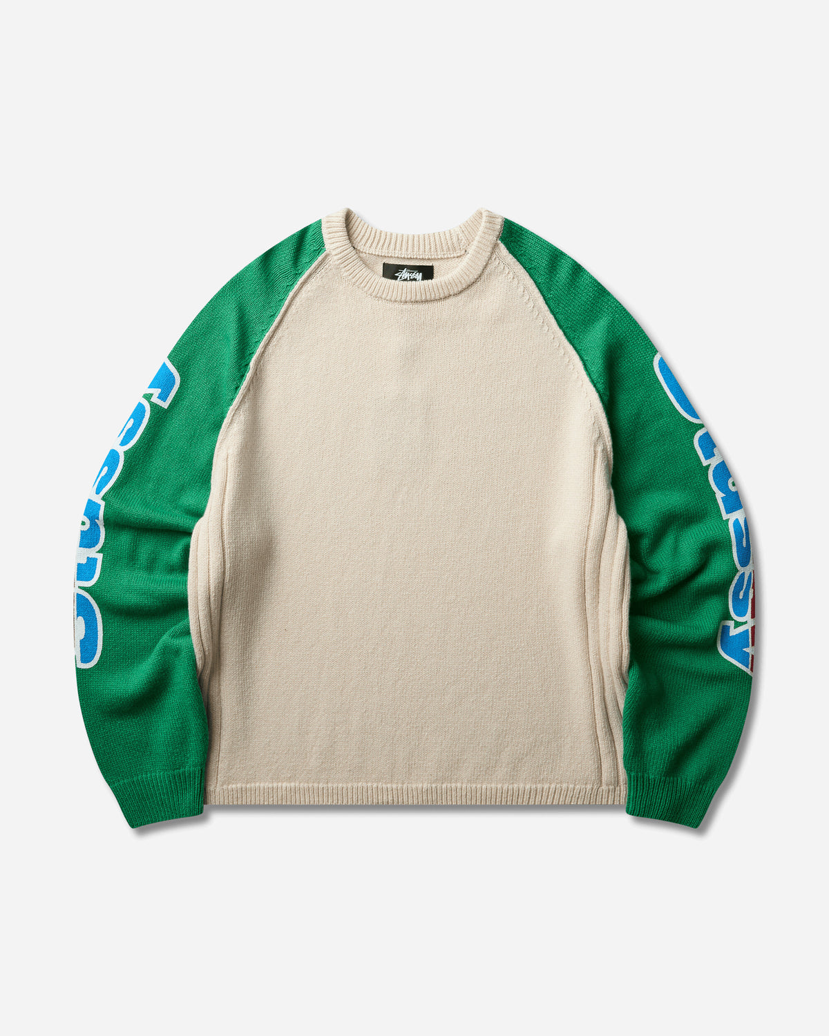Stüssy Two Tone Raglan Sweater Natural Knitwears Sweaters 117299SJ 1002