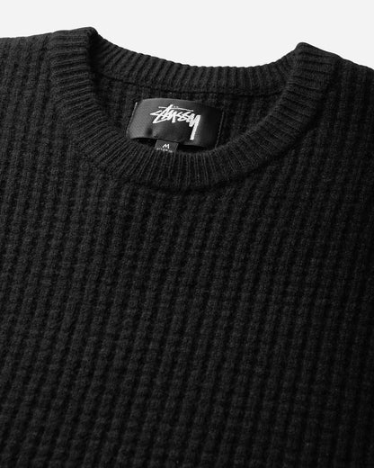 Stüssy Waffle Cashmere Sweater Black Knitwears Sweaters 117257SJ 0001