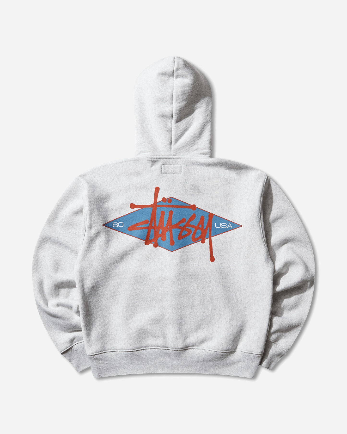 Stüssy Basic Diamond Zip Hood Ash Heather Sweatshirts Zip-Ups 118603SJ 0062