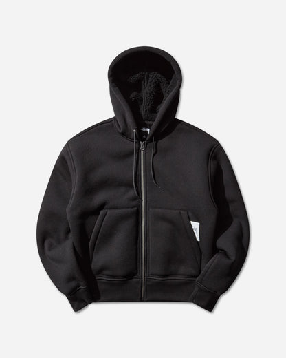Stüssy Bonded Sherpa Lined Hood Black Sweatshirts Zip-Ups 118585 0001