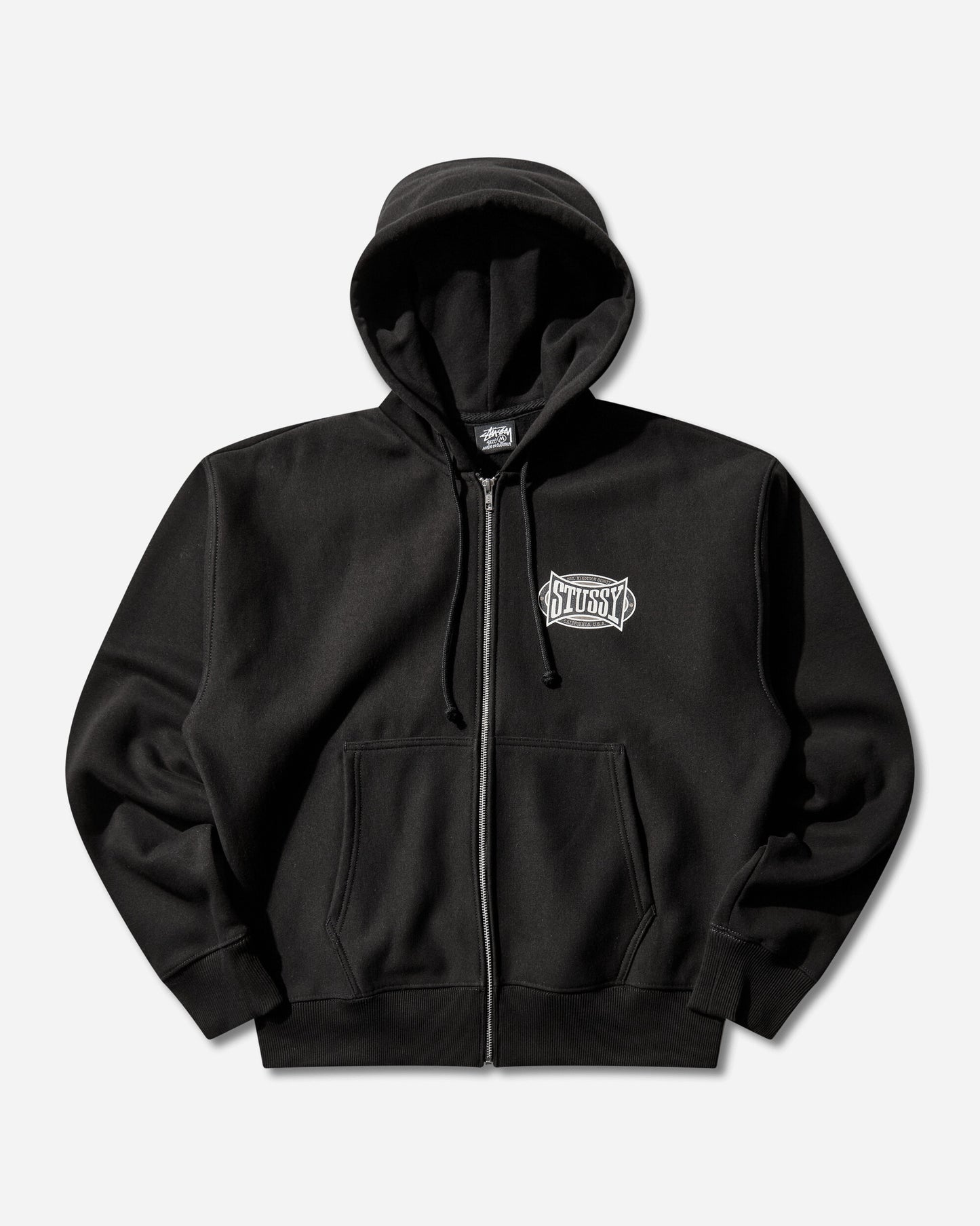Stüssy Champion Oval Zip Hood Black Sweatshirts Zip-Ups 1975144SJ 0001
