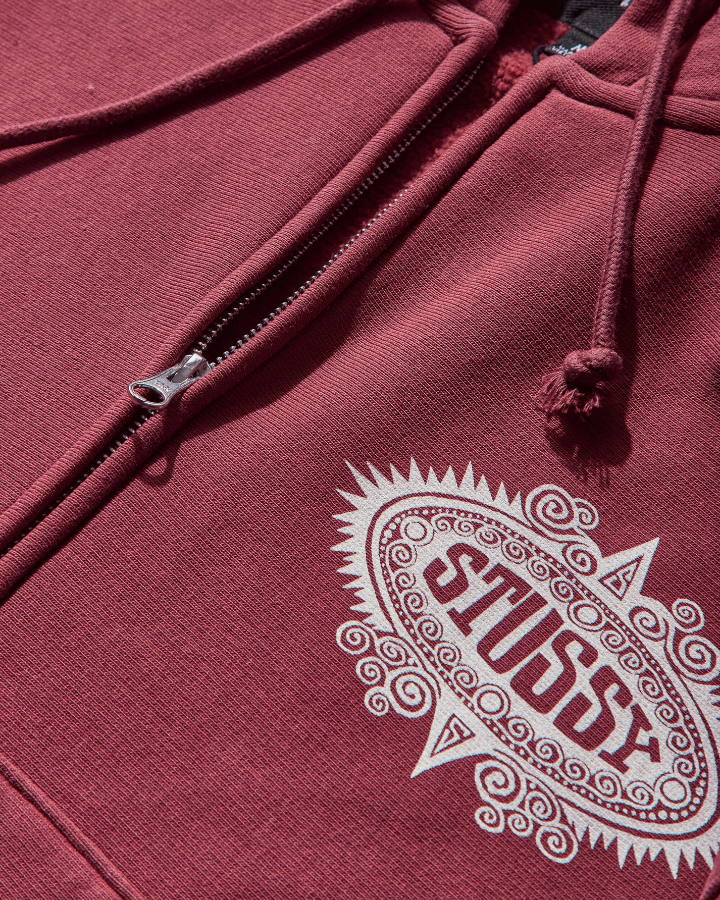 Stüssy Mantra Zip Hood Burgundy Sweatshirts Zip-Ups 118592 0615